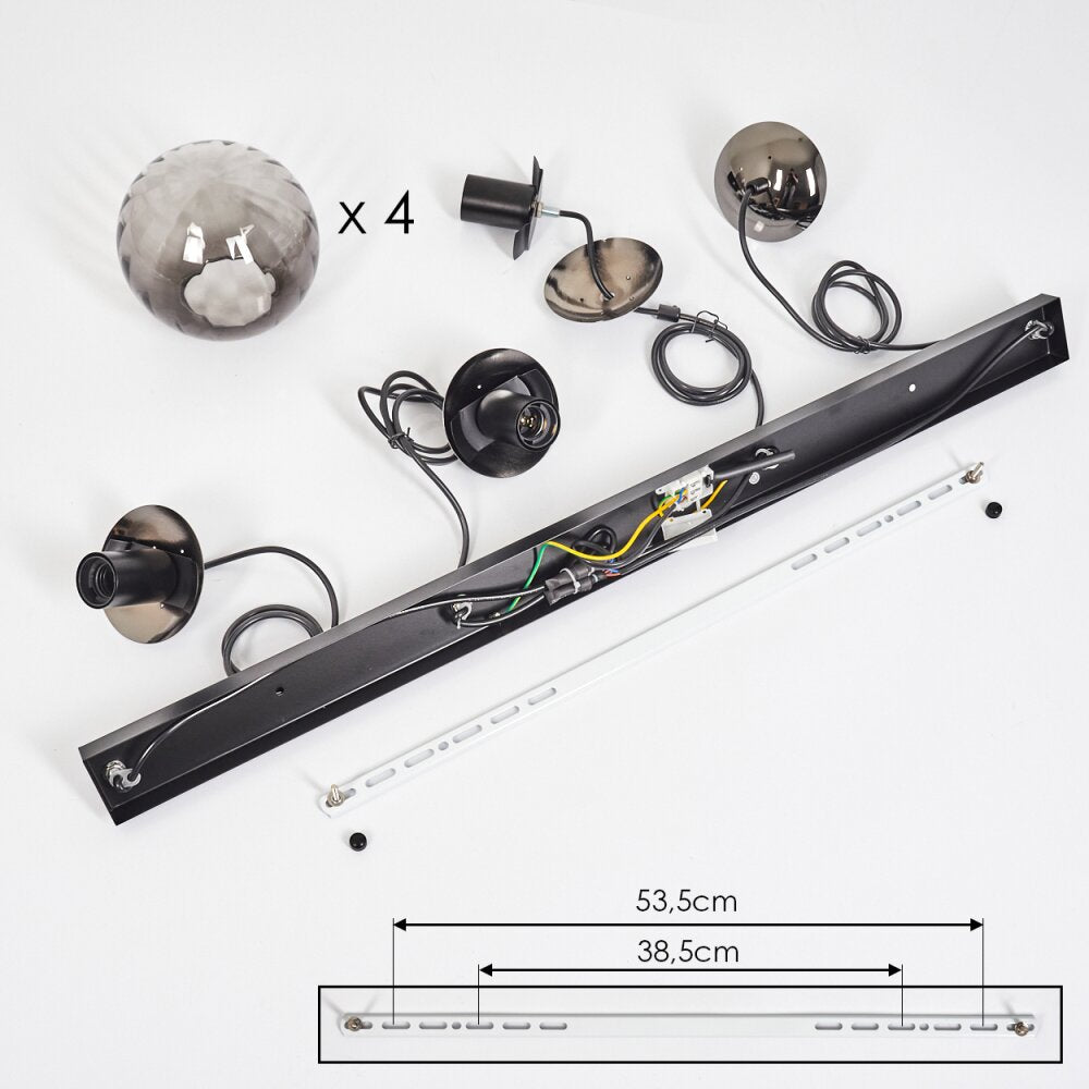 Mid-Century Modern Smoked Linear Pendant Light for Dining Room Living Room - Parrot Uncle UK