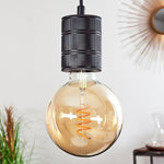 Industrial Vintage Double Wood Beam & Edison Cluster Pendant Light for Dining Room Living Room - Parrot Uncle UK