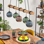 Bohemian Colorful Glass and Rustic Linear Pendant Light for Dining Room Living Room - Parrot Uncle UK