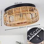 Natural Bohemian Flush Ceiling Light for Bedroom Living Room - Parrot Uncle UK