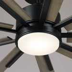 72 Inch Aries Black Downrod Mount LED Windmill Ceiling Fan with Remote Control - Parrot Uncle UK