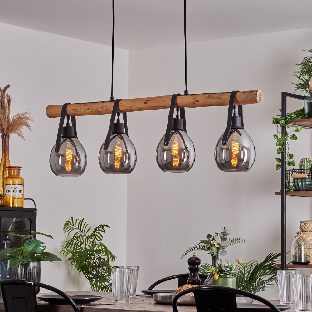 Rustic Modern Linear Pendant Light for Dining Room Living Room - Parrot Uncle UK