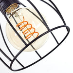 Industrial Rustic Wood & Wire Cage Linear Pendant Light for Dining Room Living Room - Parrot Uncle UK