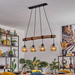 Rustic Bohemian Bamboo Linear Pendant Light for Living Room Bedroom - Parrot Uncle UK
