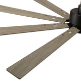 72 Inch Aries Black Downrod Mount LED Windmill Ceiling Fan with Remote Control - Parrot Uncle UK