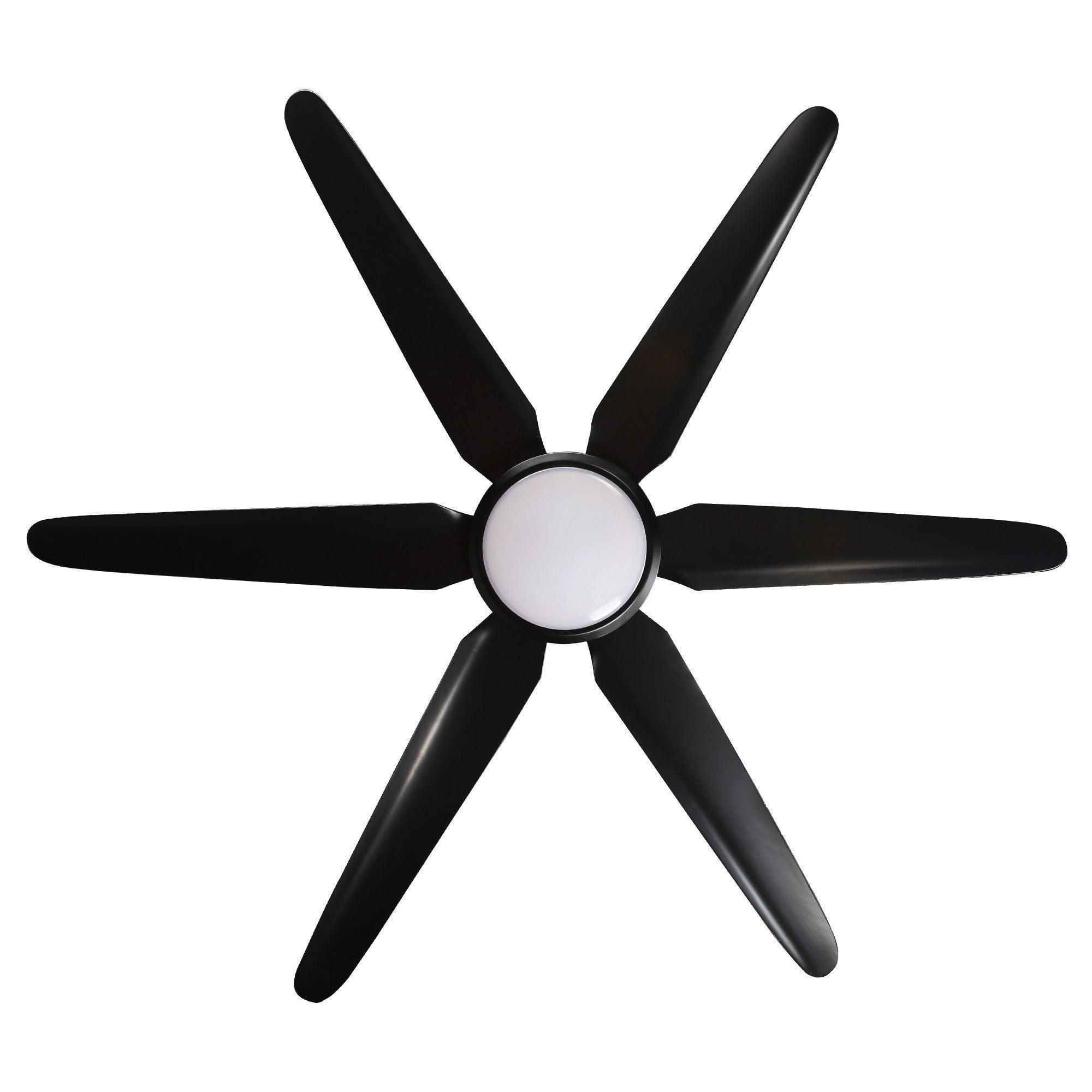 65" Industrial DC Motor Downrod Mount Ceiling Fan with Lighting and Remote Control - Parrot Uncle UK