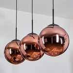 Glam Modern Copper-Toned Linear Pendant Light for Dining Room Living Room - Parrot Uncle UK