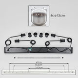 Modern Gradient Linear Pendant Light for Dining Room Living Room - Parrot Uncle UK