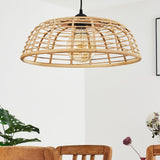 Natural Rustic Bamboo Pendant Light for Kitchen Dining Room - Parrot Uncle UK