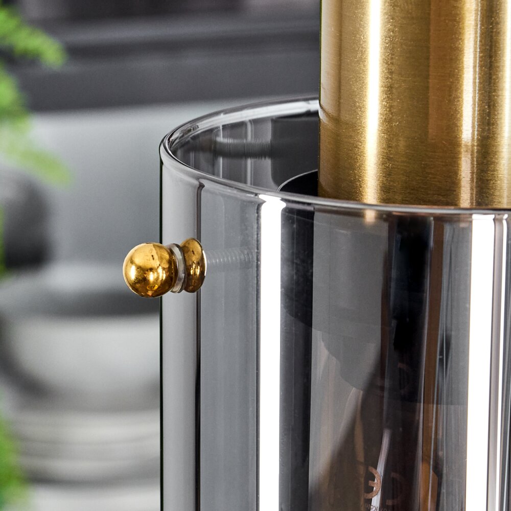 Industrial Vintage Linear Pendant Light with Brass Accents for Dining Room Living Room - Parrot Uncle UK