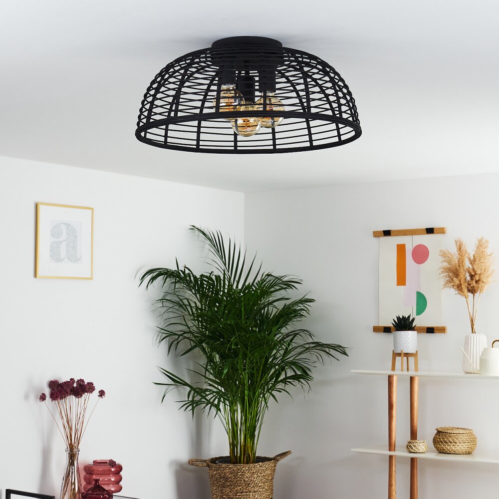 Industrial Bohemian Flush Ceiling Light for Living Room Bedroom - Parrot Uncle UK