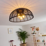 Industrial Bohemian Flush Ceiling Light for Living Room Bedroom - Parrot Uncle UK