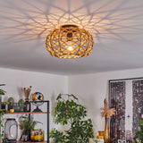 Bohemian Woven Flush Ceiling Light for Living Room Bedroom - Parrot Uncle UK