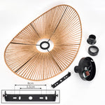 Art Deco Rustic Flush Ceiling Light for Living Room Bedroom - Parrot Uncle UK