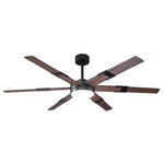 60 Inch Industrial Double-sided Blades LED Ceiling Fan with APP & Remote Control - Parrot Uncle UK