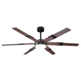 60 Inch Industrial Double-sided Blades LED Ceiling Fan with APP & Remote Control - Parrot Uncle UK