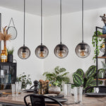 Mid-Century Modern Smoked Linear Pendant Light for Dining Room Living Room - Parrot Uncle UK