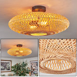 Modern Bohemian Flush Ceiling Light with Two Lights for Living Room Bedroom - Parrot Uncle UK