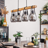 Rustic Modern Linear Pendant Light for Dining Room Living Room - Parrot Uncle UK
