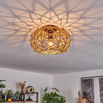 Bohemian Woven Flush Ceiling Light for Living Room Bedroom - Parrot Uncle UK