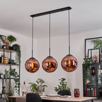Glam Modern Copper-Toned Linear Pendant Light for Dining Room Living Room - Parrot Uncle UK