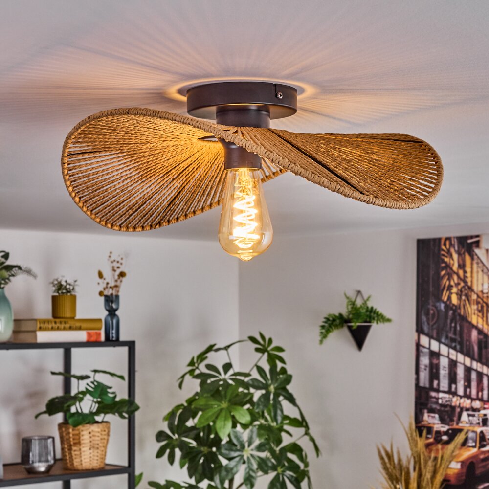 Art Deco Rustic Flush Ceiling Light for Living Room Bedroom - Parrot Uncle UK