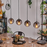 Mid-Century Modern Smoked Linear Pendant Light for Dining Room Living Room - Parrot Uncle UK