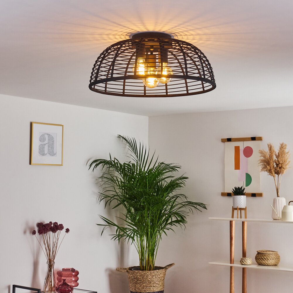 Industrial Bohemian Flush Ceiling Light for Living Room Bedroom - Parrot Uncle UK