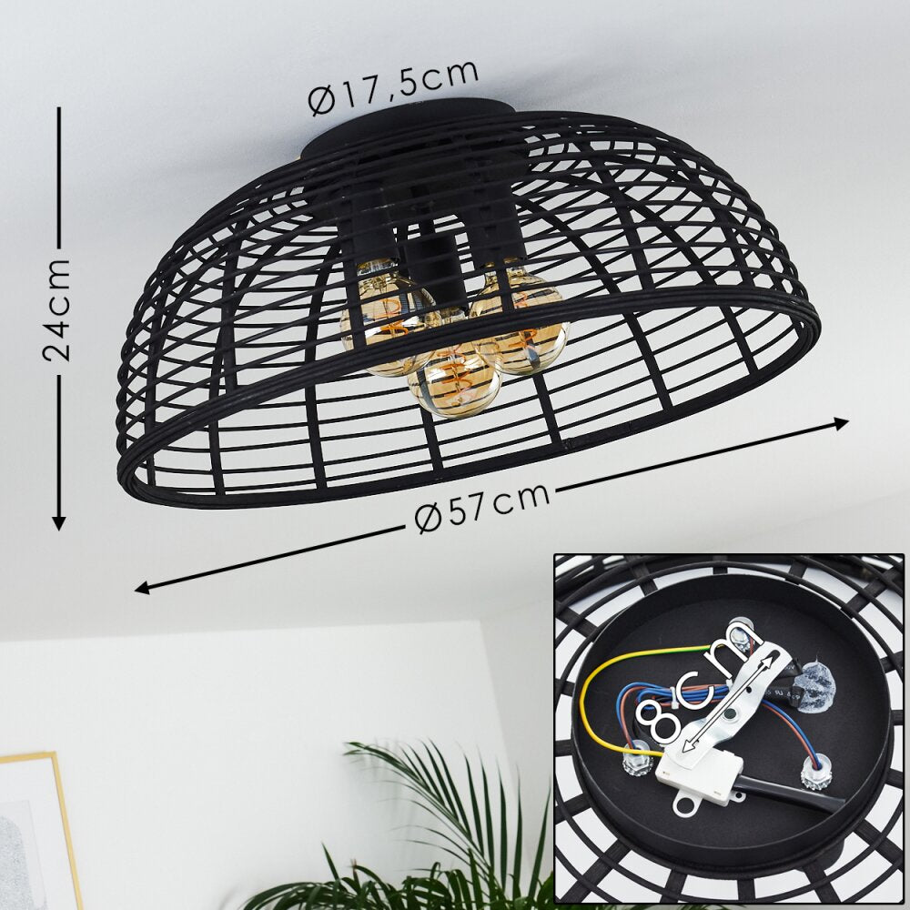 Industrial Bohemian Flush Ceiling Light for Living Room Bedroom - Parrot Uncle UK
