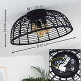 Industrial Bohemian Flush Ceiling Light for Living Room Bedroom - Parrot Uncle UK