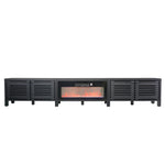 115''/292cm Living Room TV Stand with 36''/91cm Recessed Electric Fireplace