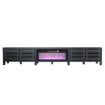 115''/292cm Living Room TV Stand with 36''/91cm Recessed Electric Fireplace