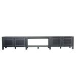 115''/292cm Living Room TV Stand with 36''/91cm Recessed Electric Fireplace