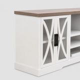 Ashford 93"/236cm White TV Stand With Storage Cabinets & 36"/91cm Electric Fireplace