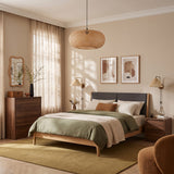Modern Sleek Oval Bamboo Pendant Light 55 cm Diameter