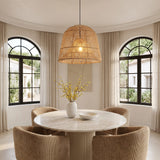 Scandinavian Minimalist Rattan Pendant Light 38 cm Diameter