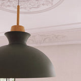 Dark Green Metal Pendant Light 28 cm Diameter