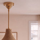 Glass Hemp rope textured Pendant Light 33 cm Diameter