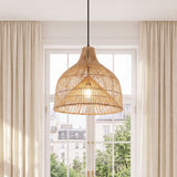 Modern Minimalist Weave Rattan Pendant Light 50 cm Diameter
