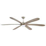 189cm (72") Jaydn Farmhouse Satin Nickel DC Motor Downrod Mount Reversible Ceiling Fan with Lighting and Remote Control