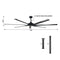 84 Inch 100 Inch Silent Storm Extra Large Ceiling Fan with Remote Control - Parrot Uncle UK