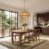 Modern Rattan Pendant Light 48 cm Diameter