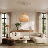 Minimalist Rattan Pendant Light 43 cm Diameter