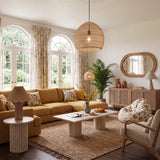 Earthy Minimalist Weave Rattan Pendant Light 40 cm Diameter