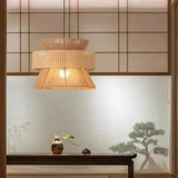Mid-century Wabi Sabi Hemp Rope Pendants Rattan Hanging Light For Kitchen Island Dining Room