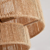 3-Light Traditional Farmhouse Wabi-Sabi Rope Light Flush Mount Light - Parrot Uncle UK