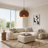 Bohemian Rattan Teardrop Pendant Light 48 cm Diameter