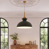 Dark Green Metal Pendant Light 28 cm Diameter