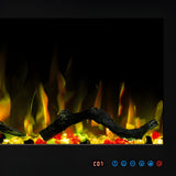 Modern Wall-Mount and Recessed Electric Fireplace, 13 Flame Colours, App & Remote Control