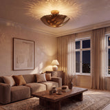 Scalloped-Edge Flush Mount Pendant Lights 42 cm Diameter